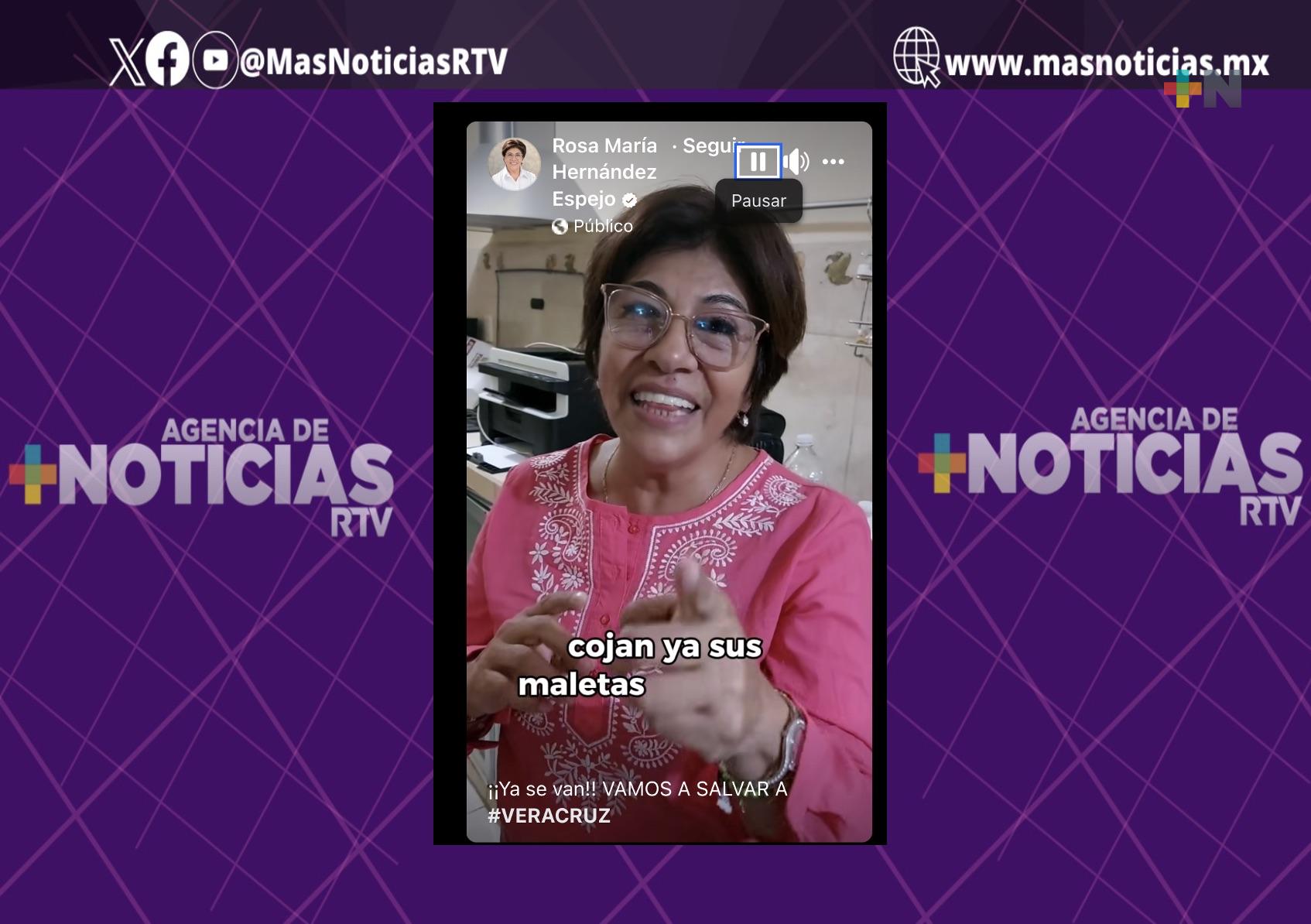 «Cojan sus maletas porque se van en el 2025», advierte Rosa María Hernández a panistas porteños